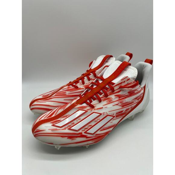 Adidas Adizero Football Cleats Orange White HP8748 Men\'s Size 12.5 NEW main image 6